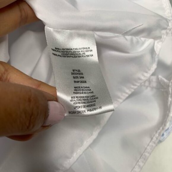 Pippa & Julie Girls A-Line Dress White Blue Floral Crew Sleeveless Lined Bow 24M - Picture 10 of 10